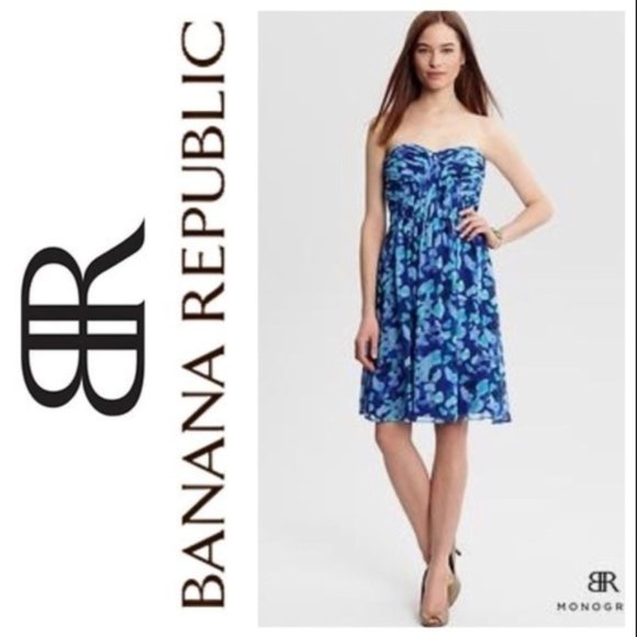 NWOT Banana Republic Monogram Floral Dress size 2 (K30) - Picture 1 of 7